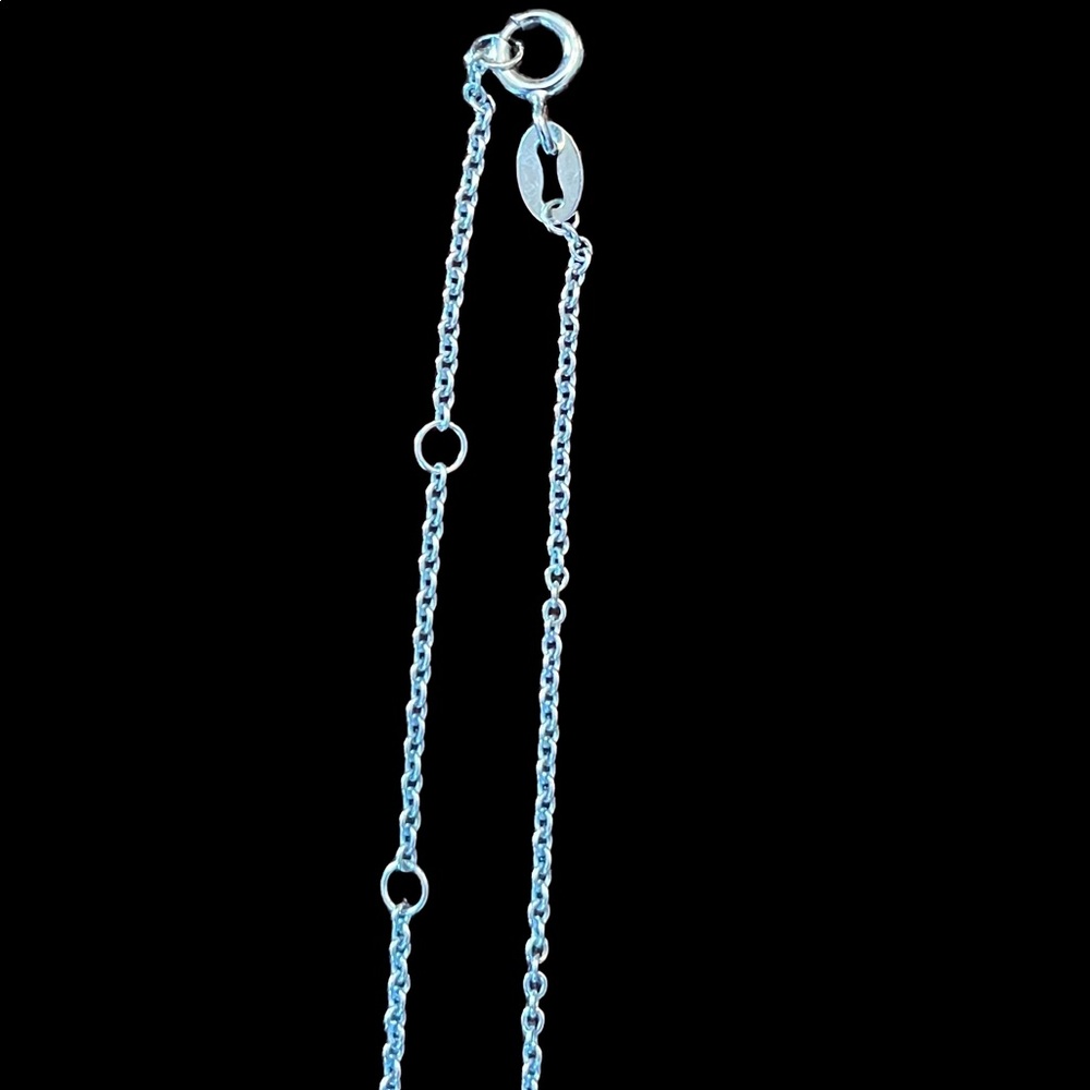 Diamonique QVC cross pendant necklace with lab created sapphires & Diamonique - Picture 3 of 6